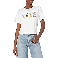 Disney Characters 4 Friends Women's Fast Fashion Short Sleeve Tee Shirt
