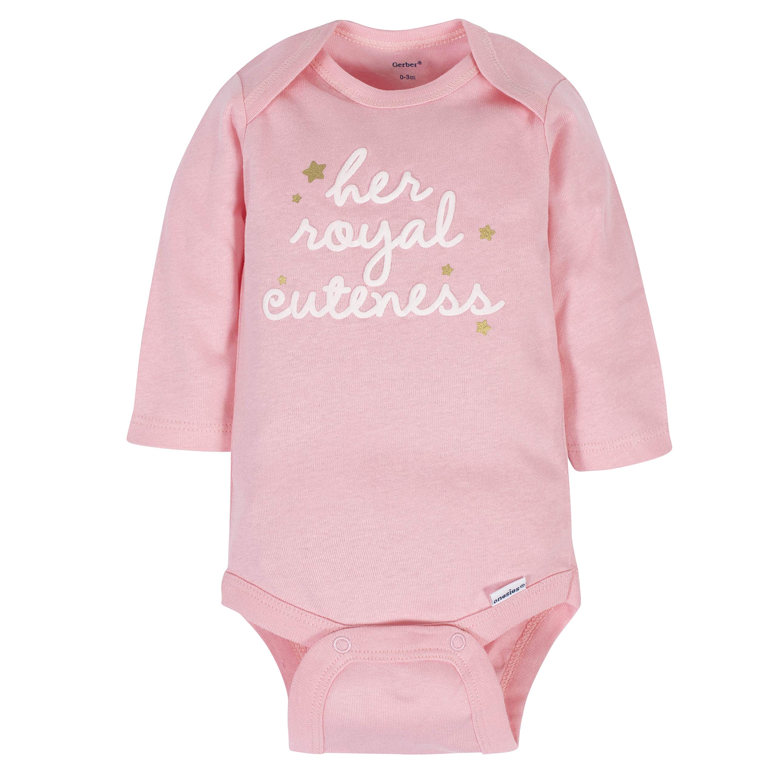 Gerber Baby Girls' 6-pack Long-sleeve Onesies Bodysuits