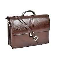 Mens Leather Briefcase Expandable Multi Pockets Business Office Satchel Bag A317