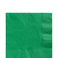 Premium Festive Green Luncheon 2-Ply Paper Napkins - 6.5