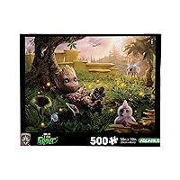 AQUARIUS Guardians of the Galaxy Baby Groot Puzzle (500 Piece Jigsaw Puzzle) - Glare Free - Precision Fit - Virtually No Puzzle Dust - Officially Licensed Guardians of the Galaxy Collectibles-14x19 In