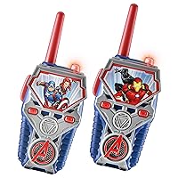 eKids Avengers Endgame FRS Walkie Talkies for Kids, Two Way Radios with Lights & Sounds, Indoor and Outdoor Toys for Fans of Marvel Gifts for Boys