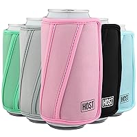 Insta-Chill Slim Can Cooler Flexible Freezable Gel and Ice Pack for 12oz Slim Cans, Pink