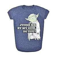 Star Wars for Pets Judge Me by My Size, Do You? Dog Tee | Star Wars for Pets Dog Shirt for X-Small Dogs, Gray | Soft, Cute, and Comfortable Dog Clothing and Apparel,FF11566
