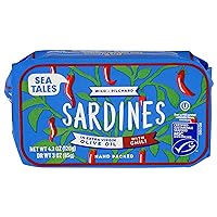 Sea Tales Sardines in Olive Oil with Chili, 4.2 OZ