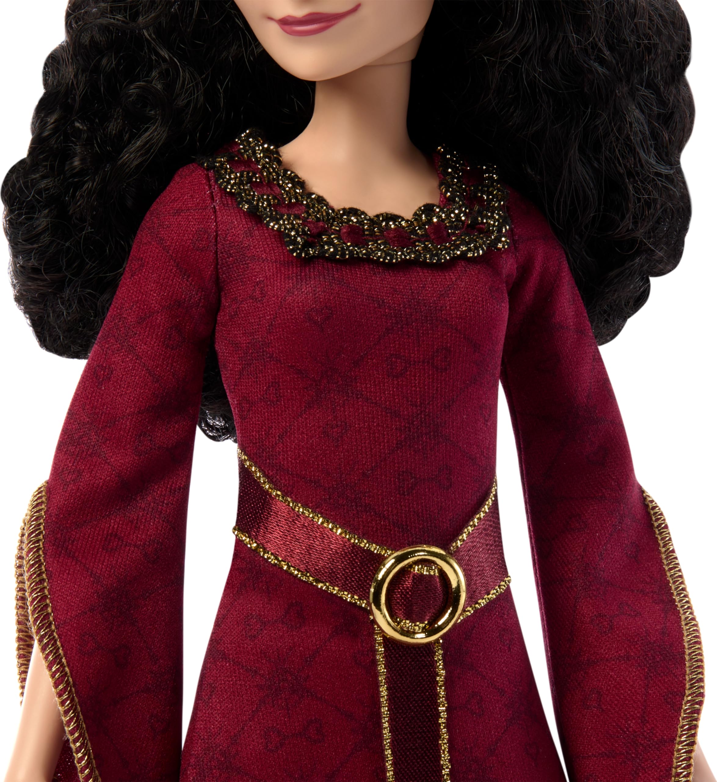 Mattel Disney Villains Mother Gothel Fashion Doll with Removable Outfit and Basket & Flower Accessories, Inspired by Mattel Disney Movie Tangled, Posable (Amazon Exclusive)