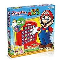 Top Trumps MATCH Super Mario Puzzle Game, Ages 4+, 2 Players, 25 Picks, 15 Cards, Portable Box