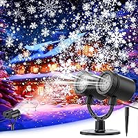 Snowflake LED Christmas Light Projector - Waterproof Holiday Decorations for Outside Yard and House