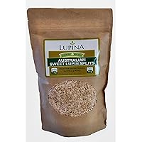 LUPINA Australian Sweet Lupin Splits - High in Protein 12g, High in Fiber 11g, Vegan, Gluten-Free, NON-GMO (1lb, Pack of 1)
