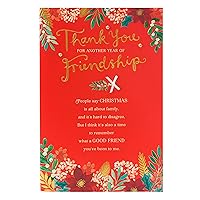 Friend Christmas Card - Friendship Christmas Card - Happy Christmas Card for Friend - Thanks You Card for Friend, Multi, 615854-0-1