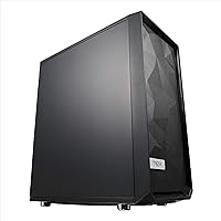 Fractal Design Meshify C - Compact Mid Tower Computer Case - Open ATX Layout- High Performance Airflow/Cooling - 2x Fans included - PSU Shroud - Modular interior - Water-cooling ready - USB3.0 - Black
