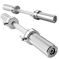 Olympic Dumbbell Handles Pair of Regular Dumbbell Handles with Star Collars Weightlifting Accessories Olympic Bar for Standard Weight Plates Holds 300 lbs for Sport Workout Training Gym