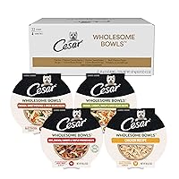 CESAR WHOLESOME BOWLS Adult Soft Wet Dog Food Variety Pack, (22) 3 oz. Bowls
