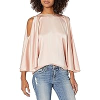 Tiffany Blush Silk Cape Blouse