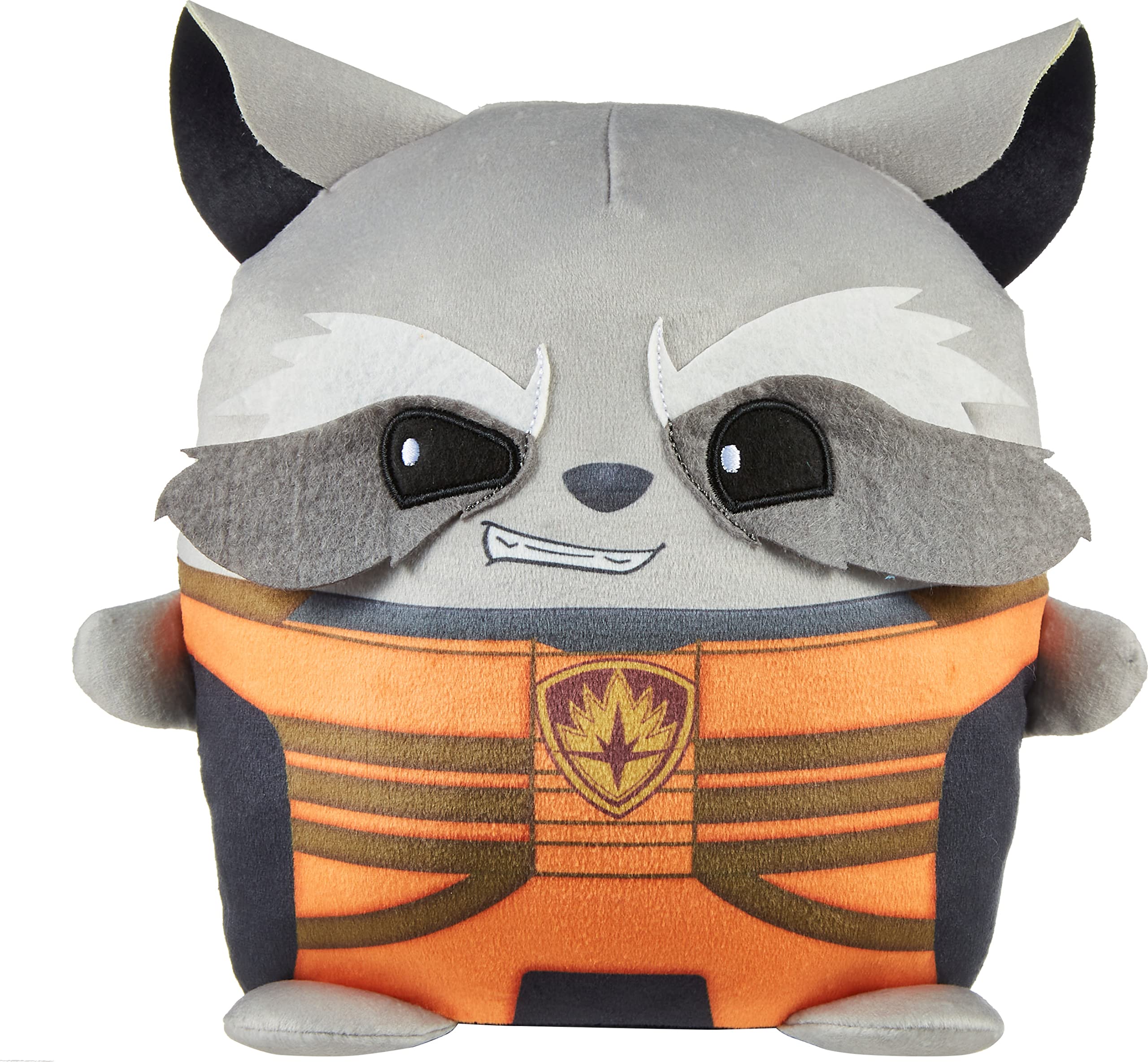 Mattel Marvel Cuutopia 10-inch Rocket Raccoon Plush Character, Super Hero Soft Rounded Pillow Doll, Collectible Toy Gift for Kids & Fans Ages 3 Years Old & Up