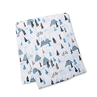 Lulujo Baby 100% Cotton Muslin Swaddle Blanket, 47 x 47-Inches, Mountain Top
