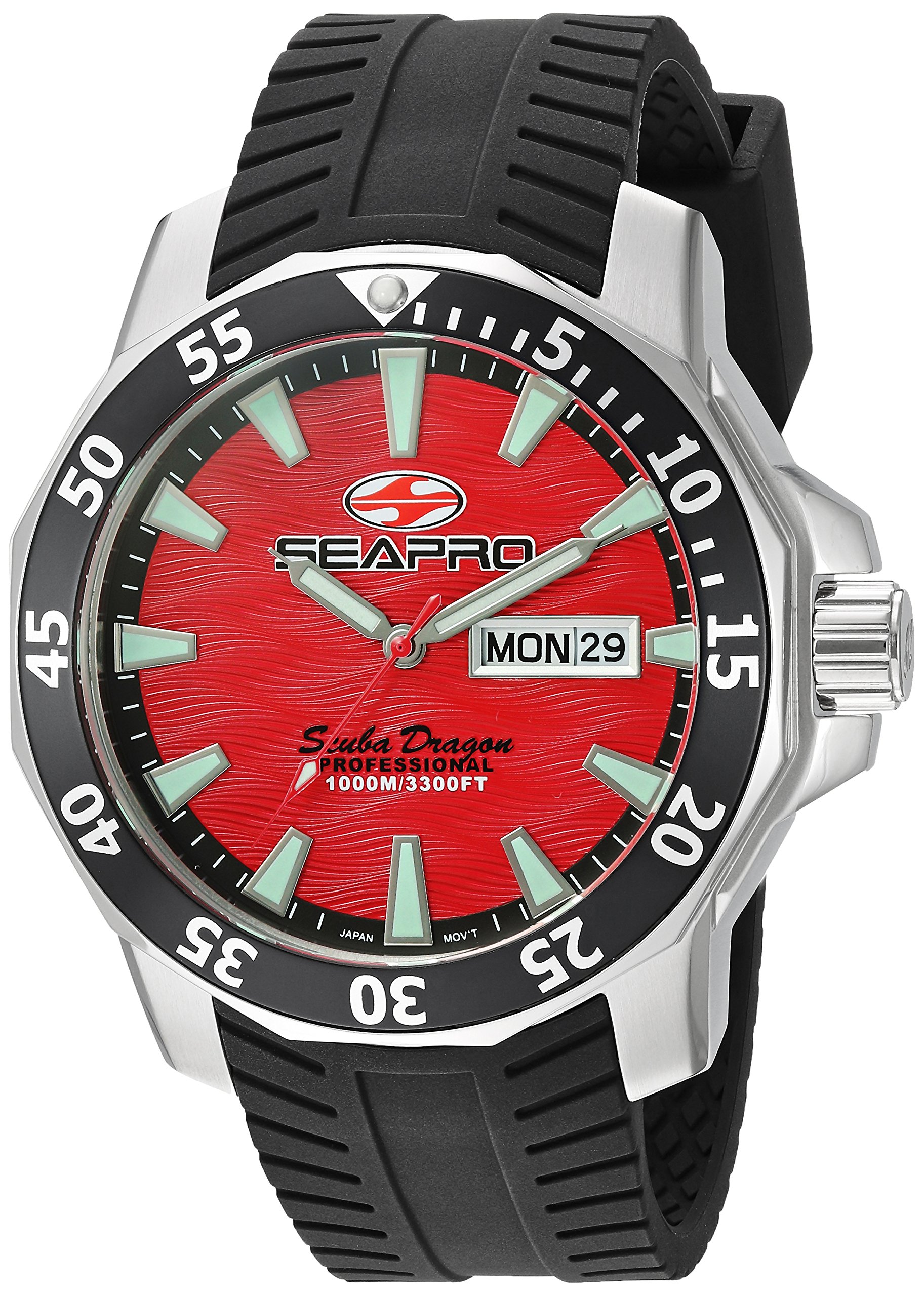 Seapro Men's SP8317 Scuba Dragon Diver LTD Analog Display Quartz Black Watch