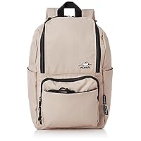 SNOOPY Women Square Zip Backpack RE-PET BE Simple, Beige (SPZ-3269), One Size