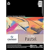 Canson Artist Series Mi-Teintes Pastel Paper, Assorted Colords, Foldover Pad, 9x12 inches, 24 Sheets (98lb/160g) - Artist Paper for Adults and Students
