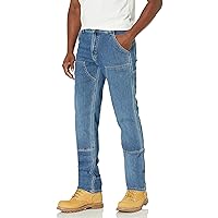 Carhartt Men's Rugged Flex Relaxed Fit Double-Front Utility Jean, Tahoe, 34 x 30