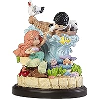 Precious Moments The Little Mermaid Musical Figurine | Disney The Little Mermaid Love Brings Our Worlds Together Resin Musical | Disney Decor & Gifts
