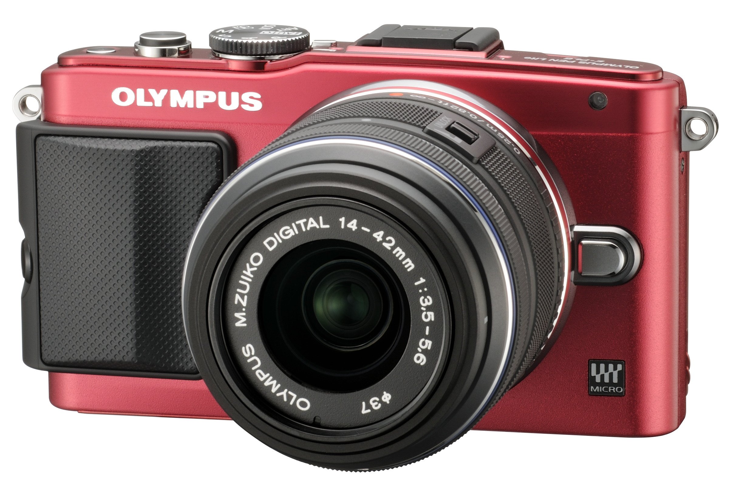 Olympus Mirrorless SLR E-PL6 with M Zuiko Digital 14-42mm Lens (Red) - International Version