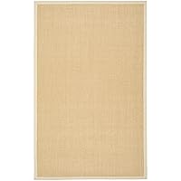 SAFAVIEH Natural Fiber Collection Area Rug - 5' x 8', Maize & Wheat, Border Sisal Design, Easy Care, Ideal for High Traffic Areas in Living Room, Bedroom (NF441K)