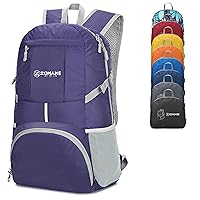 ZOMAKE Lightweight Packable Backpack 35L - Light Foldable Backpacks Water Resistant Collapsible Hiking Backpack - Compact Folding Day Pack for Travel Camping(Purple)