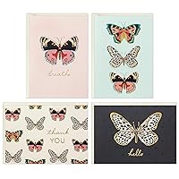 Hallmark Butterfly Card Assortment (24 Blank Cards with Envelopes) Thank You, Breathe, Hello
