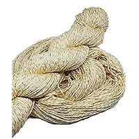 Sparkle Silk Yarn: Silk Shimmer Sparkle & Shine Yarn Iridescent Sparkle Yarn - 50 GR Pure Mulberry Silk Yarn - Knit, Crochet, Weave, Baby Yarns (Natural White)
