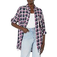 Angie Women's Flannel with Fringe Hem