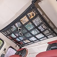Upgrade Car Ceiling Cargo Net Pocket,31.5