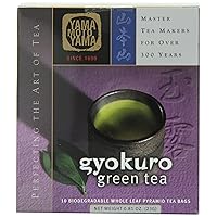 Yamamotoyama Gyokuro Pyramid Green Tea Bag, 10 ct. Box (Pack of 2)