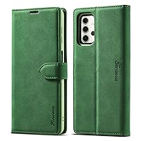 Ultra Slim Case Wallet Case Phone Cover For Samsung Galaxy A32 5G Matte Magnetic Horizontal Flip Leather Case with Holder & Card Slots & Photo Frame Protective Shell Phone Back Cover ( Color : GREEN )