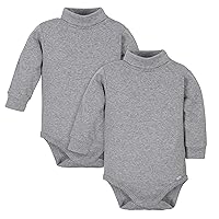 Gerber Baby-Boys 2-Pack Long Sleeve Turtleneck Onesies Bodysuits