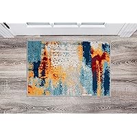Rugshop Sky Collection Novel Abstract Area Rug 2' x 3' Multi