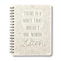Compendium Spiral Notebook - There is a voice that doesn't use words. Listen. — A Designer Spiral Notebook with 192 Lined Pages, College Ruled, 7.5”W x 9.25”H