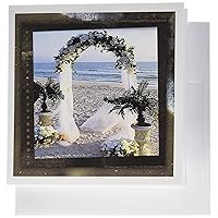 3dRose Wedding at the Beach - Greeting Cards, 6 x 6 inches, set of 6 (gc_21320_1)