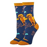 ooohyeah Women's Novelty Funny Crew Socks, Fun Animal Crazy Dress Socks Gifts for Dog Lover, Fits Women's Shoe Size 5-10