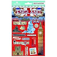 Paper House Productions Travel England 2D Stickers, 3-Pack