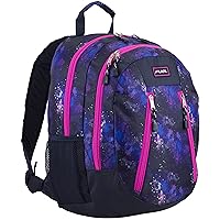 FUEL Active Backpack, Navy Blue/Pink Trim/Galaxy Print
