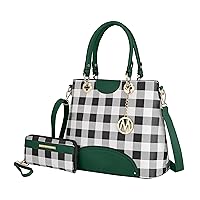 Mia K Collection Shoulder Bag for Women & Wristlet Wallet Purse Set: PU Leather Crossbody Tote Top-Handle Handbag