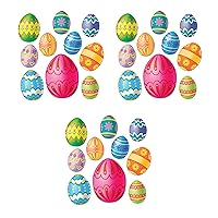 Beistle Easter Egg Cutouts, 30 Pieces – Assorted Colorful Spring Holiday-Themed Paper Decorations