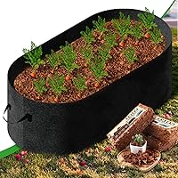 3 Pack Coco Husk Chips for Plant and Raised Garden Bed, Premium Gardening Bundle, Use for Herbs Breathable & Sturdy Planter Box, 2 x 1ft Oval Plant Growing Container Raised Flower Bed
