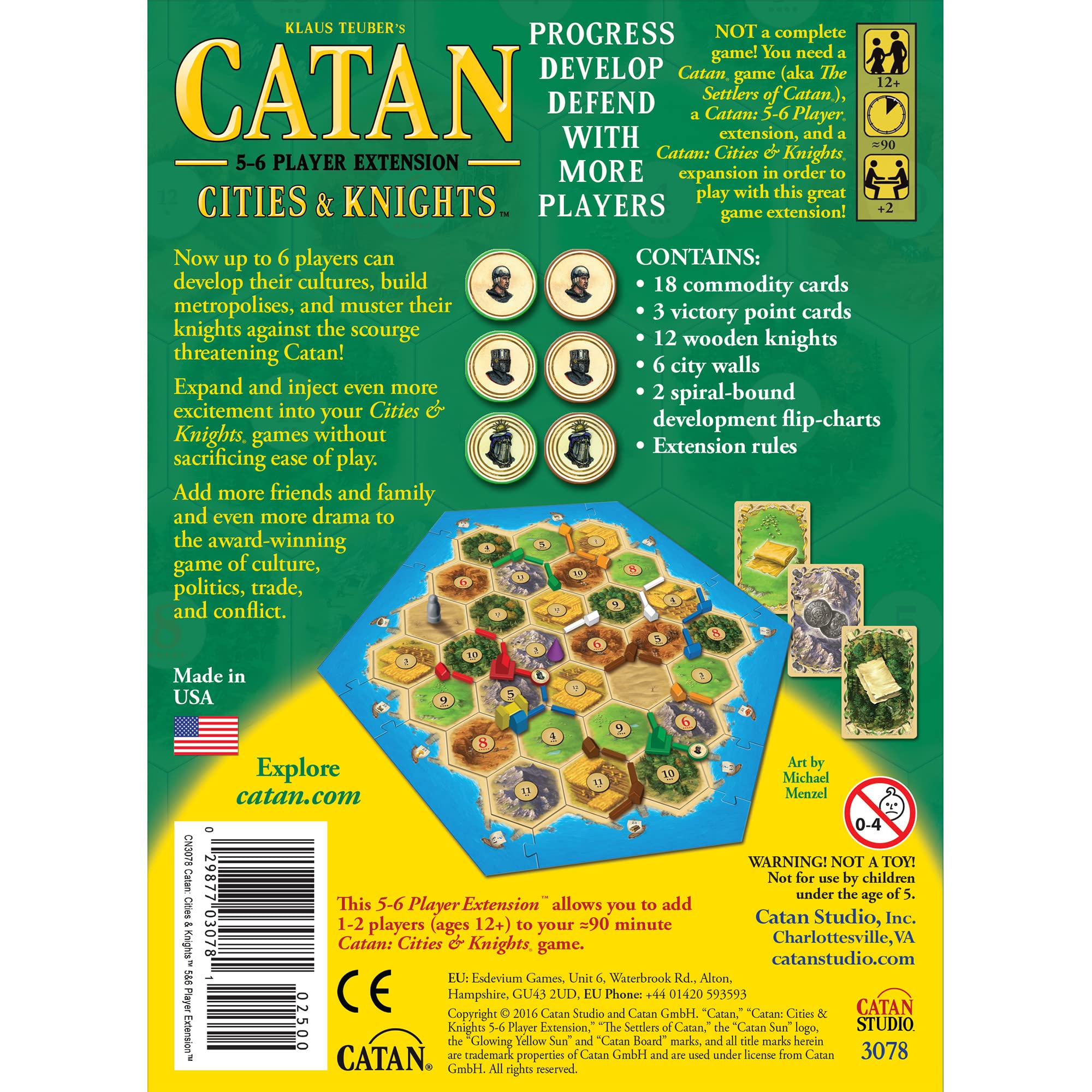 CATAN Cities & Knights Board Game 5-6 Player EXTENSION | Strategy Game | Adventure Game | Family Game for Adults and Kids | Ages 12+ | 3-6 Players | Avg. Playtime 60-90 Minutes | Made by CATAN Studio