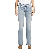 Silver Jeans Co. Women's Britt Low Rise Curvy Fit Slim Bootcut Jeans
