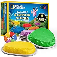 Stepping Stones for Kids – Durable Non-Slip Stones Encourage Toddler Balance & Gross Motor Skills, Indoor & Outdoor Toys, Balance Stones, Obstacle Course (Amazon Exclusive)