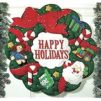 Bucilla - Happy Holidays - Felt Applique Wreath Kit 83196