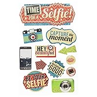 Paper House Productions STDM-0239E 3D Cardstock Stickers, Time for a Selfie (3-Pack)