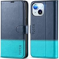 Wallet Case for iPhone 15, [RFID Blocking] [4 Card Slots] TPU Interior Protective Case, Magnetic Folio Shockproof PU Leather Stand Flip Cover Compatible with iPhone 15 6.1